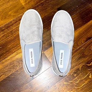 Steve Madden Grey Slip/on Sneakers -size 8.5